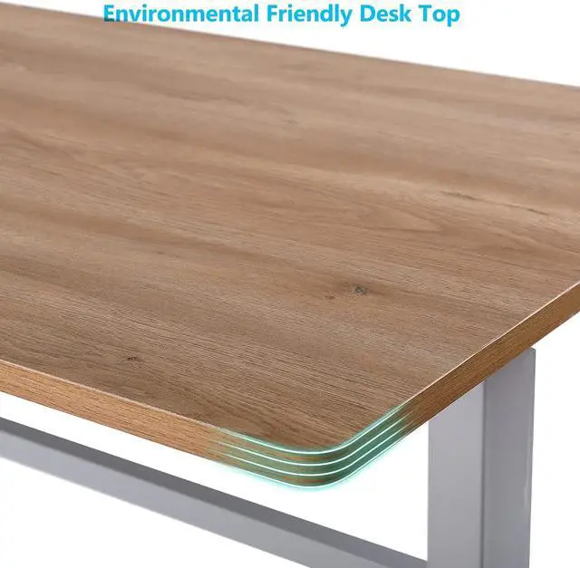 Alt view image 7 of 7 - UNICOO Manual Standing Desk Adjustable Height Heavy Duty Game Desk, Crank Adjustable Desk, Adjustable Computer Desk, Manual Stand Up Desk with Headphone Hook,48 x 24 Inches(SYK01-Grey Oak)