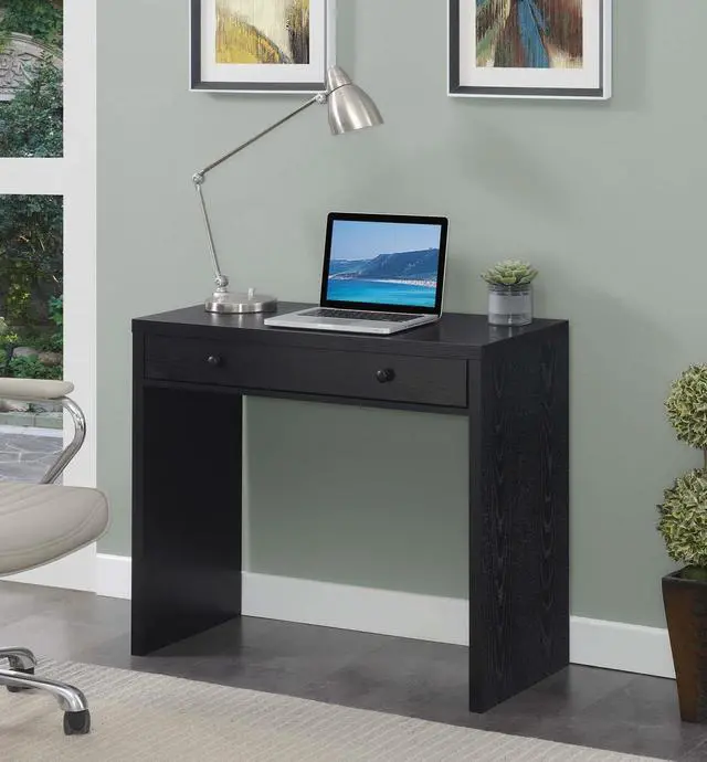 Alt view image 3 of 7 - Convenience Concepts Northfield 1 Drawer 36 inch Desk, Black