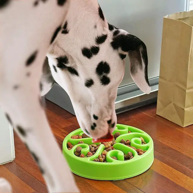 Alt view image 7 of 7 - Slow Feeder Dog Bowl Anti-Choking Help Prevent Bloat Non Toxic BPA Free Feeding Dish SH-10303, Green