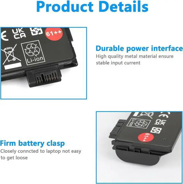 Alt view image 3 of 7 - T480 T470 01AV427 61++ Laptop Battery Replacement for Lenovo Thinkpad A475 A485 T570 T580 TP25 P51S P52S Series Notebook 01AV492 01AV427 01AV428 01AV425 SB10K97584 SB10K97585 11.25V 72Wh 6000mAh