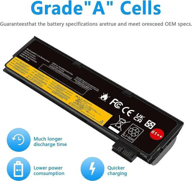 Alt view image 6 of 7 - T480 T470 01AV427 61++ Laptop Battery Replacement for Lenovo Thinkpad A475 A485 T570 T580 TP25 P51S P52S Series Notebook 01AV492 01AV427 01AV428 01AV425 SB10K97584 SB10K97585 11.25V 72Wh 6000mAh
