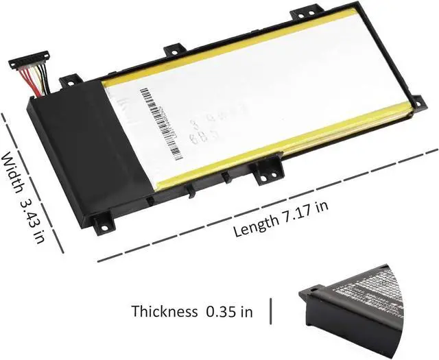 Alt view image 5 of 6 - C21N1333 C21NI333 Laptop Battery Replacement for Asus Transformer Book Flip TP550 R554L TP550L TP550LA TP550LD TP550LJ 0B200-00860400(7.5V 38Wh)
