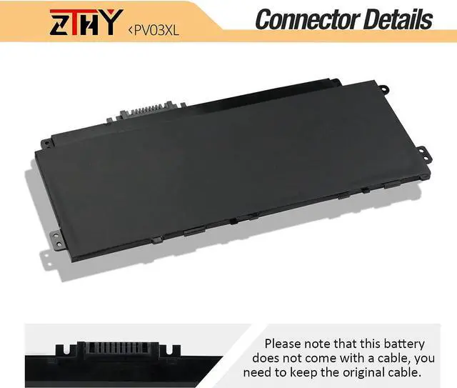 Alt view image 4 of 7 - PV03XL PV03043XL Battery Replacement for HP Pavilion x360 14-dw 14m-dw 14-dw0xxx 14-dw1xxx 14m-dw100 13-BB 14-DV 14-DK 13-bb0xxx 14-dv0xxx 14-dk0xxx 13T-BB100 14T-DV100 14M-DW0023DX dw0013dx dw1033dx
