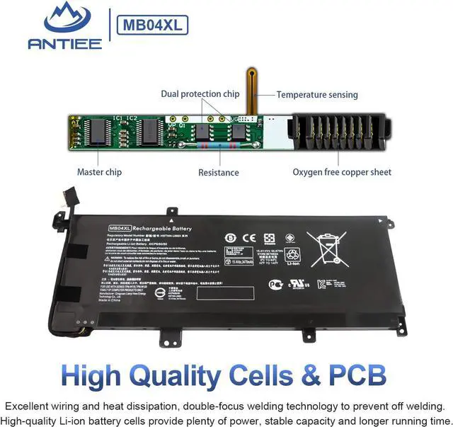 Alt view image 3 of 7 - MB04XL Laptop Battery for HP Envy X360 Convertible M6-AQ000 M6-AQ105DX M6-AQ103DX M6-AQ003DX M6-AQ105DX M6-AR004DX 15-AQ 15-AQ005NA AQ101NG AQ015NR AQ273CL AQ173CL 15t-AQ200 844204-850 843538-541