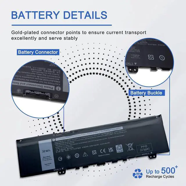 Alt view image 5 of 6 - JOTACT F62G0 39DY5 38WH Laptop Battery for Dell Inspiron 13 7000 2-in-1 7370 7380 5370 P83G P87G P91G P83G001 P83G002 P87G001 Vostro 13 5370 Series 039DY5 0F62G0 RPJC3 0RPJC3 F62GO 11.4V