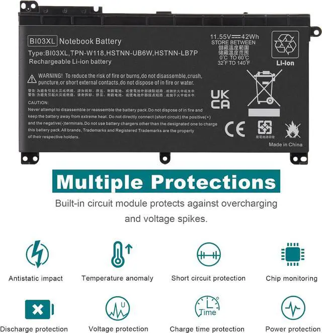 Alt view image 7 of 7 - TREE.NB BI03XL 0N03XL 844203-850 844203-855 Laptop Battery for HP Pavilion X360 m3-u m3-u001dx 13-u HSTNN-UB6W HSTNN-LB7P 915486-855 915230-541 Battery for HP Stream 14-ax000 14-ax010wm