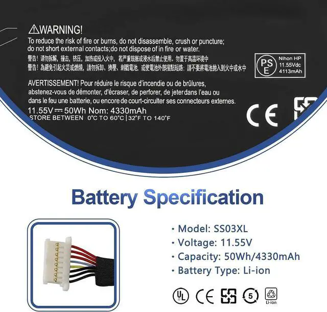 Alt view image 2 of 7 - ANTIEE SS03XL 933321-855 Battery for Hp EliteBook 840 G5 G6,EliteBook 730 735 740 745 830 846 G5,EliteBook 735 745 830 G6,ZBook 14U G5 G6 HSN-I13C-4 932823-421 933321-852 932823-1C1 HSTNN-LB8G