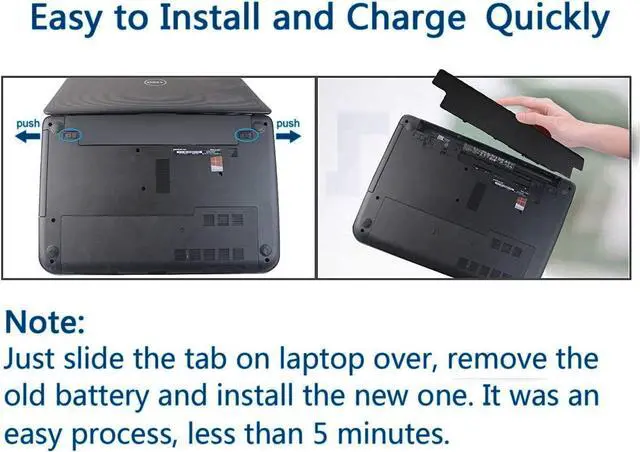 Alt view image 6 of 7 - XCMRD Battery 14.8V for Dell Inspiron 15 3000 3521 3537 3542 3543,15R-5537 15R-5521,3541 3531,17 3721 3737 5737 5721 17R-5737,14 3421 5421,Latitude 3540,Type P28F V8VNT FW1MN 4WY7C 0MF69 4DMNG 6HY59