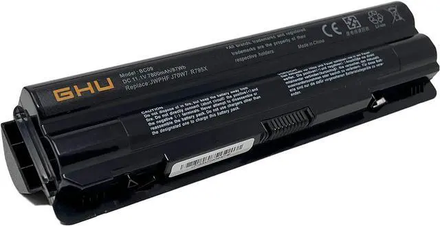 Alt view image 2 of 6 - GHU New Battery 87 Wh 9-Cell JWPHF R795x Compatible with Dell XPS Laptops 14 L401x 15 L502X L501X 17 L702X L701X 61YD0 P/N P11f 312-1123 312-1127 453-10186 J70W7 WHXY3 7800mah Batteries 11.1V