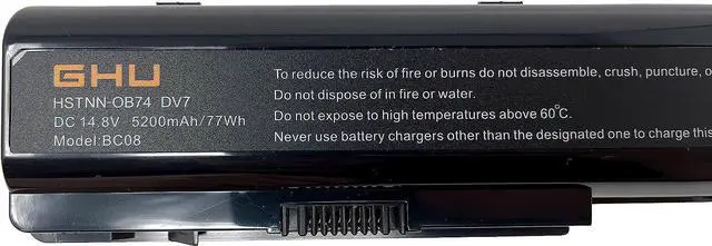 Alt view image 4 of 7 - GHU New Battery 77 WH Replacement 480385-001 486766-001 GA08 HSTNN-OB75 464058-251 464059-121 464059-141 516355-001 516916-001 HSTNN-C50C HSTNN-DB74
