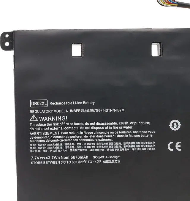 Alt view image 2 of 6 - Tinkerpal DR02XL Replacement Laptop Battery for HP Chromebook 11 G5 Series 859027-1C1 859357-855 HSTNN-IB7M 859027-121 859027-421 7.7V 43.7Wh