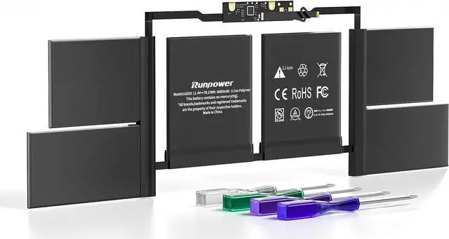 Main image of Runpower A1707 A1820 Battery, Laptop Replacement Battery Compatible with MacBook Pro 15 inch A1707 (Late 2016 Mid 2017), Lithium Polymer EMC 3072 3162