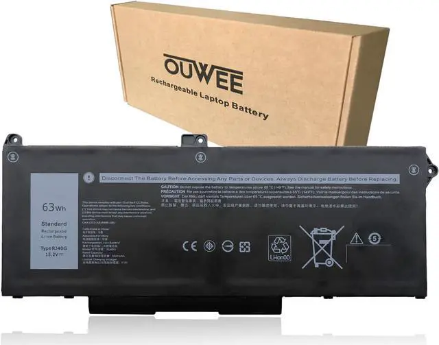 Main image of OUWEE RJ40G Laptop Battery Compatible with Dell Latitude 5420 Latitude 5520 Precision 3560 Series 01K2CF 075X16 WY9DX 0WK3F1 0M3KCN 005R42 15.2V 63Wh