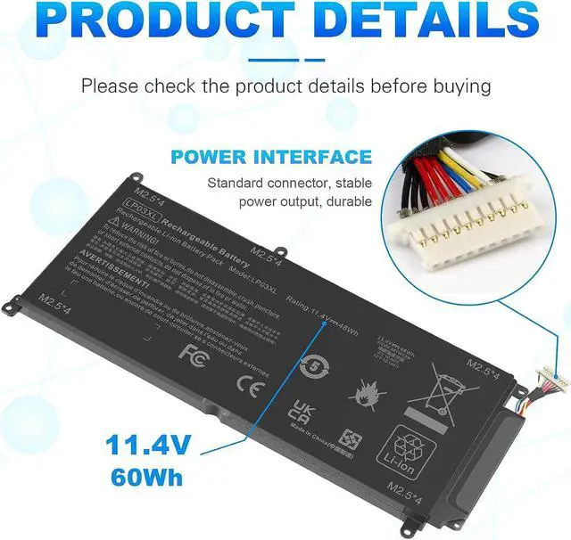 Alt view image 5 of 7 - ASUNCELL LP03XL Replacement Laptop Battery Compatible with HP Envy M6-P M6-P113DX M6-P013DX Envy 15T-AE 15T-AE000 HSTNN-DB7C 807417-005 807211-241