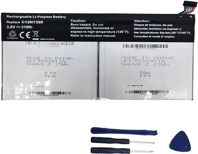 Main image of NBULBL C12N1320 Laptop Battery Replacement for ASUS Transformer Book T100T Tablet 0B200-00720300 [3.8V 31Wh]