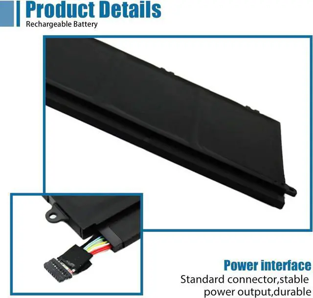 Alt view image 3 of 6 - L17M3P51 01AV446 Laptop Battery 11.1V Replacement for Lenovo ThinkPad E480 E485 E495 E580 E585 Series Notebook SB10K97607 L17C3P51 SB10K97609 01AV448 L17M3P52 01AV447 L17L3P51 01AV445