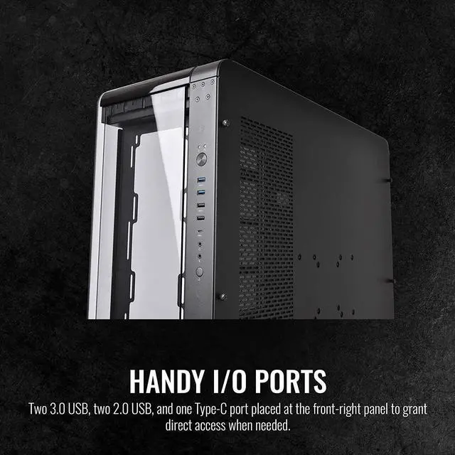 Alt view image 5 of 7 - Thermaltake Core P8 Tempered Glass E-ATX Full-Tower Chassis Computer Case CA-1Q2-00M1WN-00, Black