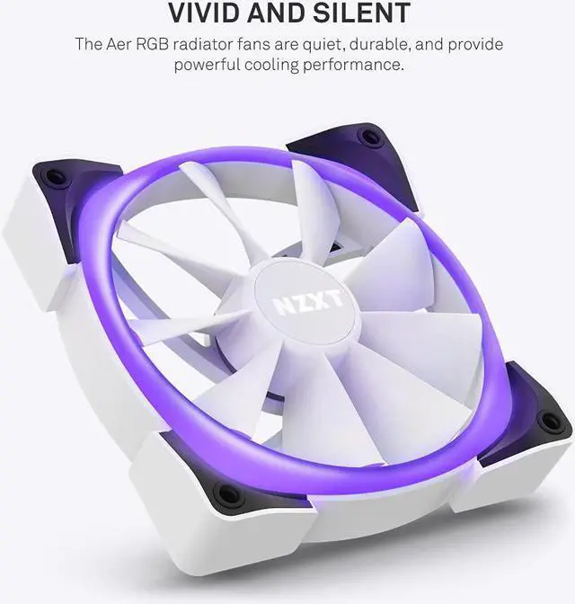 Alt view image 4 of 7 - NZXT Kraken Z73 RGB 360mm - RL-KRZ73-R1 - AIO RGB CPU Liquid Cooler - Customizable LCD Display - Improved Pump - Powered by CAM V4 - RGB Connector - AER RGB 2 120mm Radiator Fans (3 Included) White