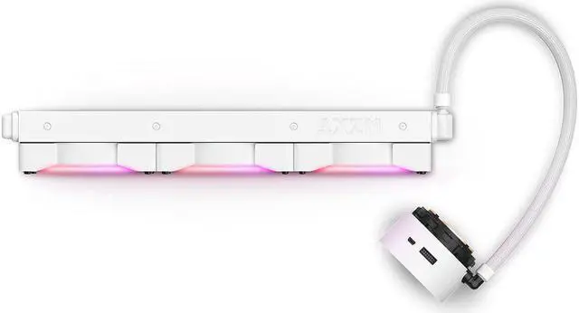 Alt view image 2 of 7 - NZXT Kraken Z73 RGB 360mm - RL-KRZ73-R1 - AIO RGB CPU Liquid Cooler - Customizable LCD Display - Improved Pump - Powered by CAM V4 - RGB Connector - AER RGB 2 120mm Radiator Fans (3 Included) White