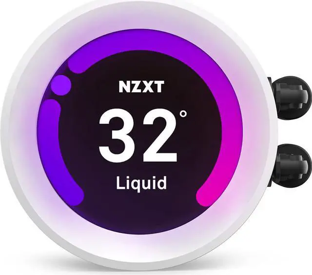 Alt view image 3 of 7 - NZXT Kraken Z73 RGB 360mm - RL-KRZ73-R1 - AIO RGB CPU Liquid Cooler - Customizable LCD Display - Improved Pump - Powered by CAM V4 - RGB Connector - AER RGB 2 120mm Radiator Fans (3 Included) White