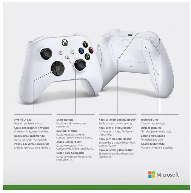 Alt view image 6 of 7 - Xbox Core Wireless Controller  Robot White