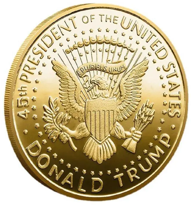 Alt view image 2 of 5 - 2024 Donald Trump Commemorative Coin Gold & Silver Plated Collectible Coins Patriotic Gift for Elections & Campaigns