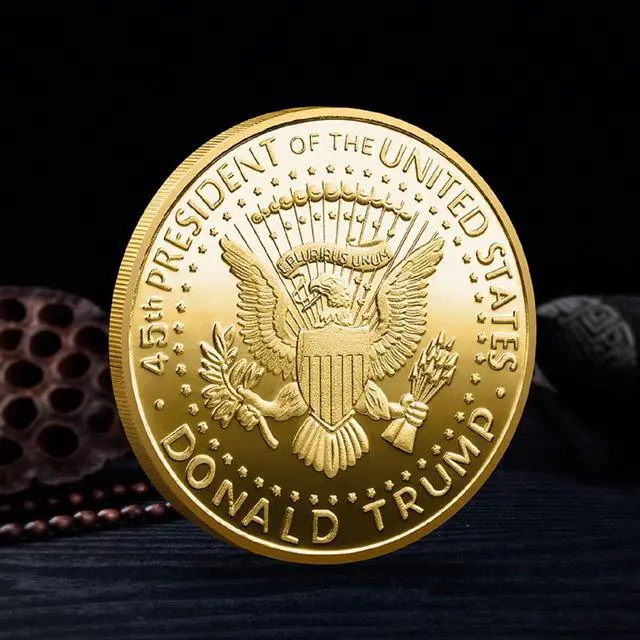 Alt view image 4 of 5 - 2024 Donald Trump Commemorative Coin Gold & Silver Plated Collectible Coins Patriotic Gift for Elections & Campaigns
