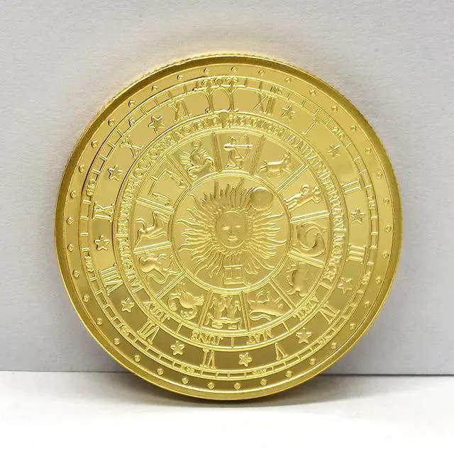 Alt view image 6 of 7 - Tarot Lucky Coin Constellation Collectible Coin Gift Sun Moon Divination  Challenge Coins Souvenirs