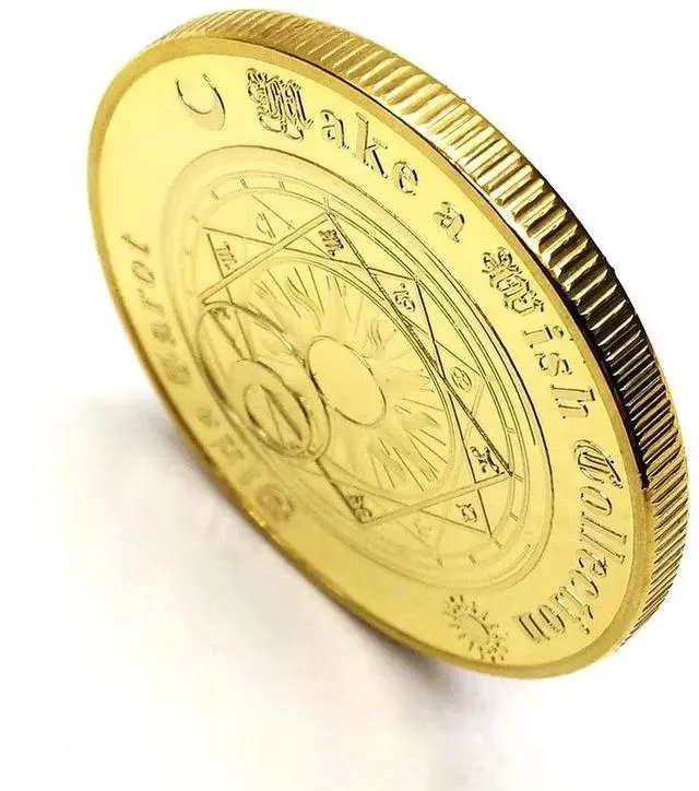 Alt view image 5 of 7 - Tarot Lucky Coin Constellation Collectible Coin Gift Sun Moon Divination  Challenge Coins Souvenirs