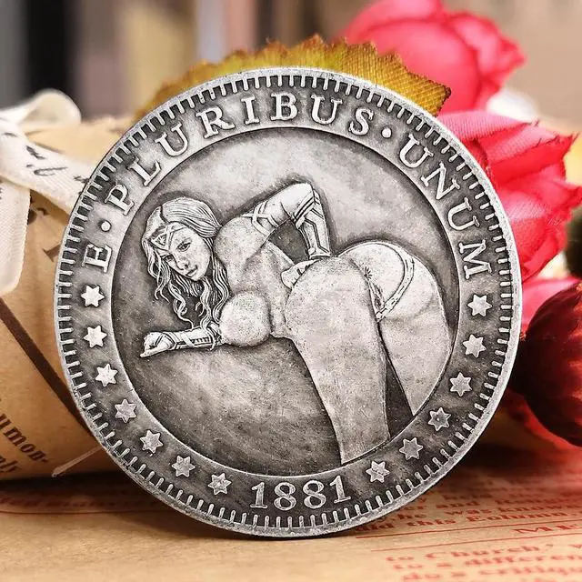 Main image of Pin Up Girls Coin Funny  US One-Dollar Hobo Coin Challenge Coin Sexy Coin for Funny