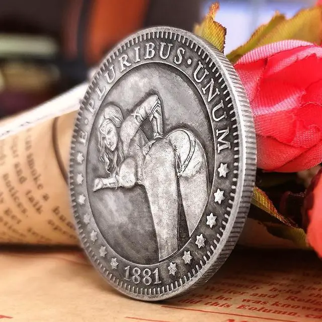 Alt view image 3 of 5 - Pin Up Girls Coin Funny  US One-Dollar Hobo Coin Challenge Coin Sexy Coin for Funny
