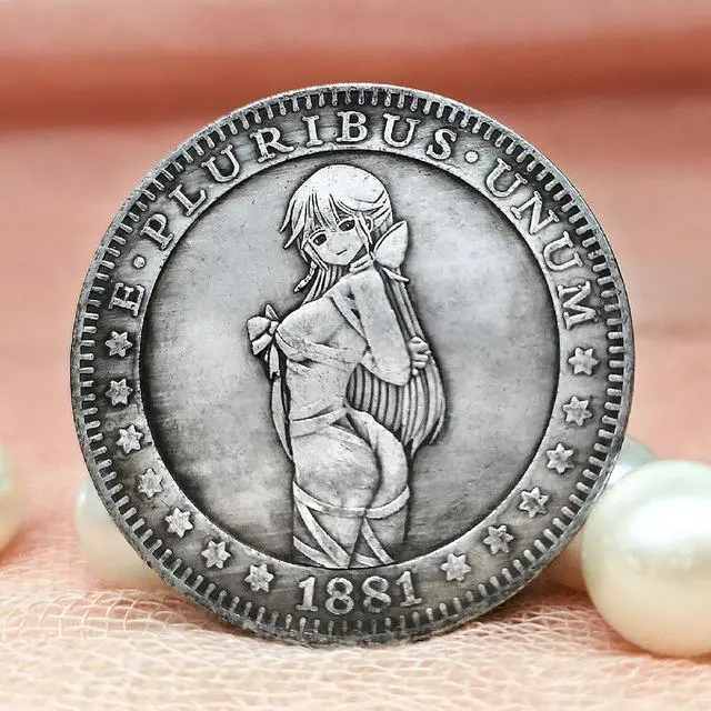 Alt view image 3 of 7 - Sexy Girl Coin Challenge Coin US One Dollar Hobo Art Coin