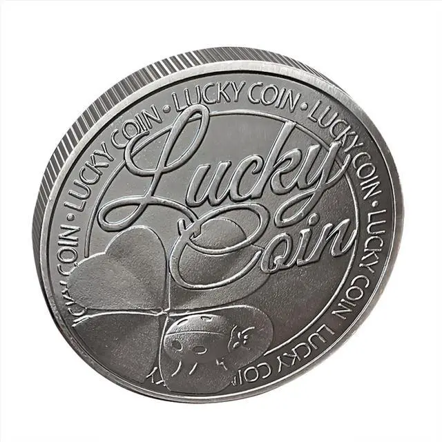 Main image of Lucky Coin Four Leaf Clover Lucky Coins for St. Patrick's Day Bring Good Luck Gifts for Friends Ancient Silver plated Commemorative Coins (Ancient Silver)