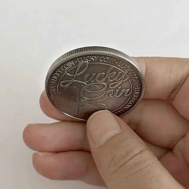 Alt view image 4 of 6 - Lucky Coin Four Leaf Clover Lucky Coins for St. Patrick's Day Bring Good Luck Gifts for Friends Ancient Silver plated Commemorative Coins (Ancient Silver)