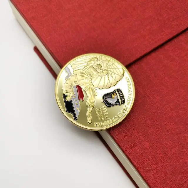 Alt view image 7 of 7 - 101st Airborne Division Challenge Coin Metal Coins Military Collectible for Men Gift