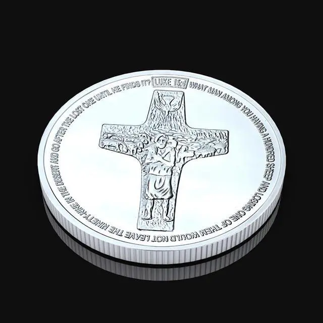Alt view image 3 of 4 - The Catholic Church Pope Francis 2013 Souvenir Coin Gold/Silver Commemorative Gifts Collectible Medals Challenge Coins (Silver)