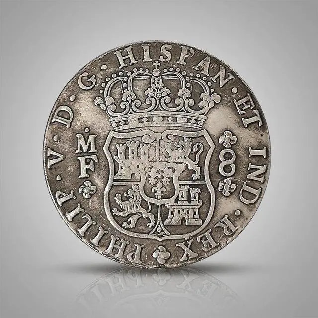Alt view image 2 of 5 - 1741 Spain Antique Coin Silver Plated Replica Commemorative Gift Toys