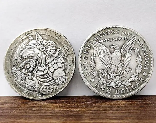 Alt view image 5 of 5 - Hobo Nickel Coin Anubis God of Ancient Egypt Copy US Old American Commemorative Art Token