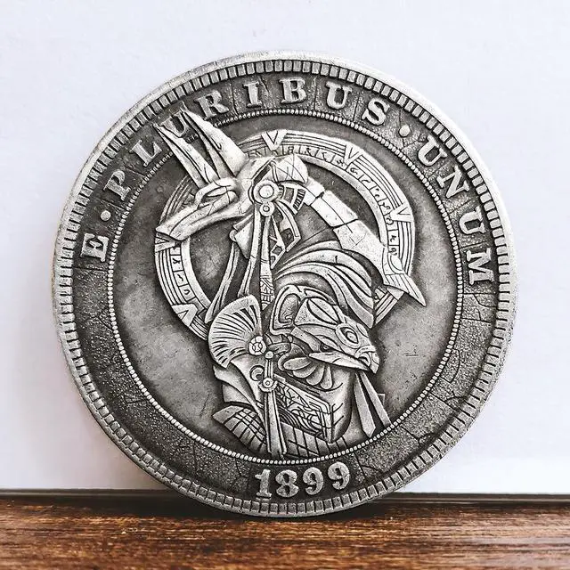 Main image of Ancient Egypt Anubis Pharaoh Hobo Coin Nickel Horus 1899 Replica-Morgan Commemorative Art Souvenir