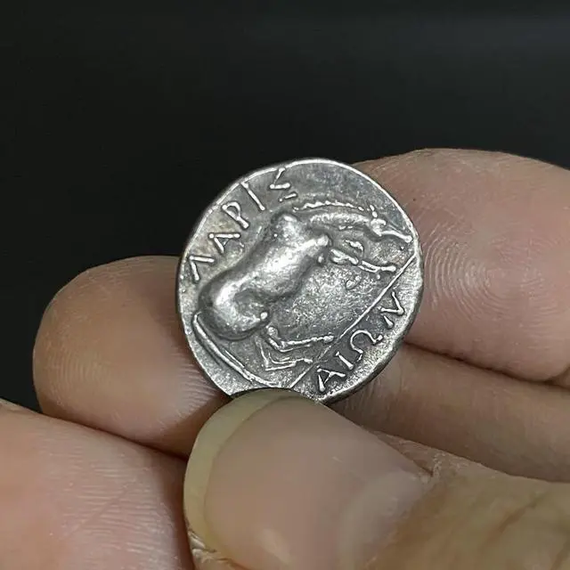 Alt view image 4 of 5 - Macedonian Water Nymph Larissa Ancient Greek Mythology Replica Silver Plated Coin Jewelry Crafts
