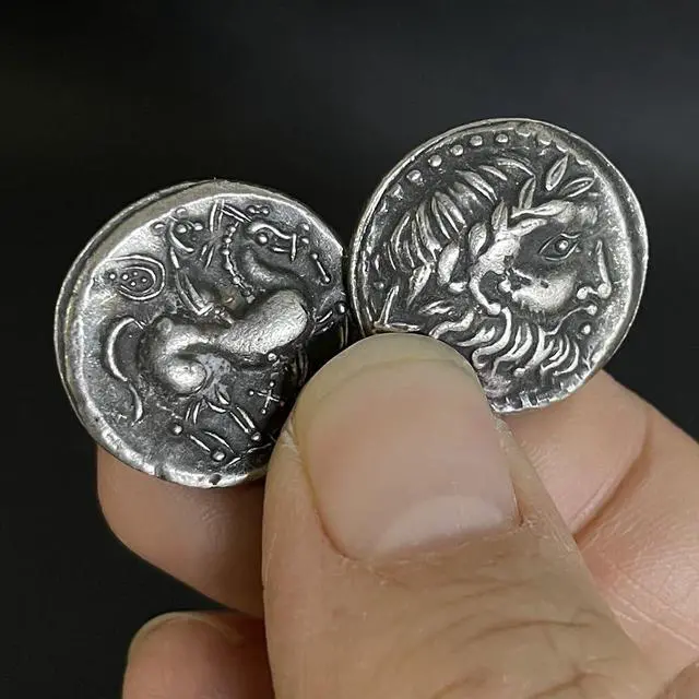 Main image of Ancient Greek Replica Coin Zeus Statue Ancient Coin Pendant Sagittarius Constellation Patron Saint Homer 20.5mm