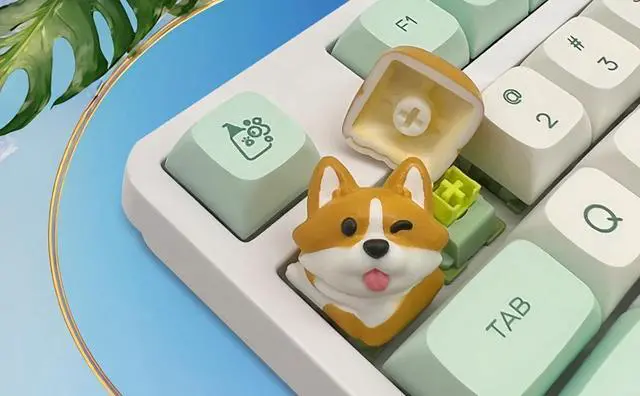 Cute Keycaps,Corgi Dog Custom Keycaps Set for Cherry MX Switches ...
