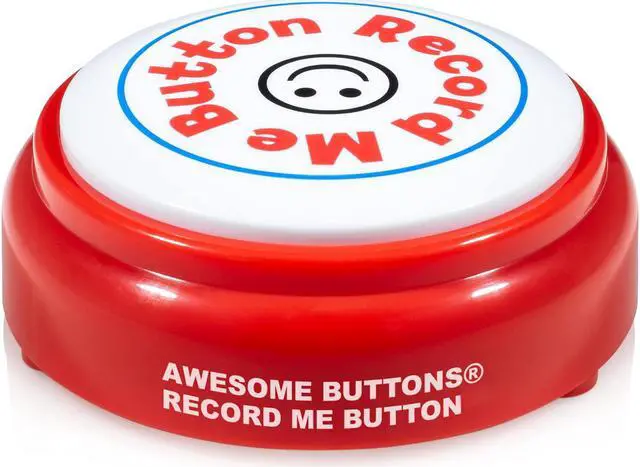 Alt view image 6 of 6 - Record Me Button Racy Red - Unique Cheerful Design Recordable with Built-in MIC, Play Back Your Own Custom Message Any Time