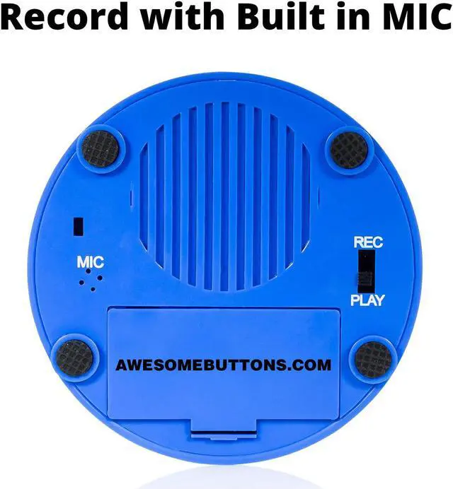 Alt view image 3 of 6 - Record Me Button Brilliant Blue - Unique Cheerful Design Recordable with Built-in MIC, Play Back Your Own Custom Audio Any Time