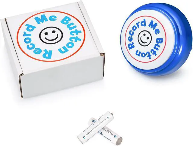 Alt view image 5 of 6 - Record Me Button Brilliant Blue - Unique Cheerful Design Recordable with Built-in MIC, Play Back Your Own Custom Audio Any Time
