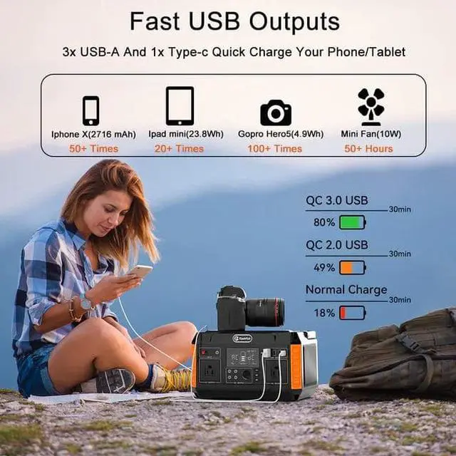 Alt view image 5 of 6 - 560W 520Wh 140400mAh Solar Generator-Universal Socket (220V)