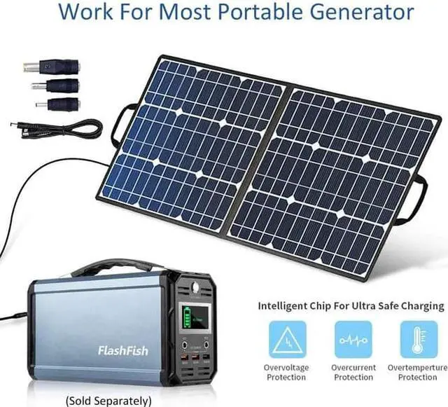 Alt view image 3 of 7 - 50W 18V Foldable Solar Panel