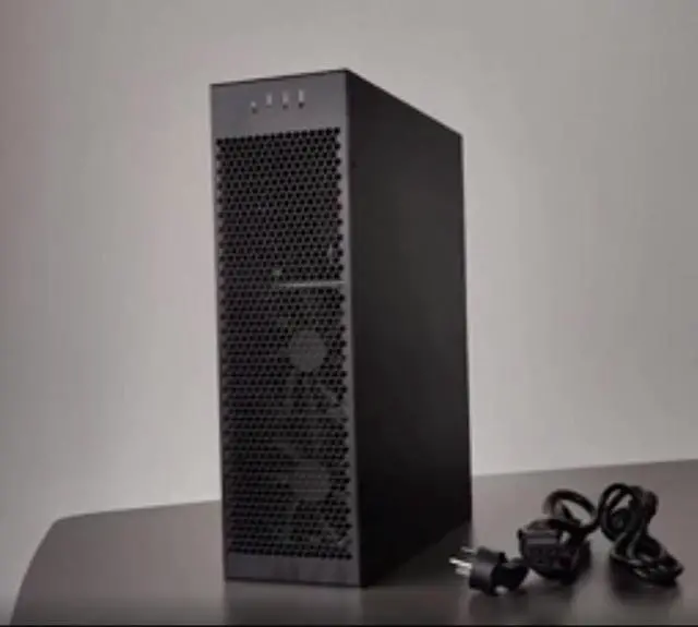 Alt view image 7 of 7 - Gold-shell E-KA1M Kaspa Miner 5.5Th/s 1800W power consumption