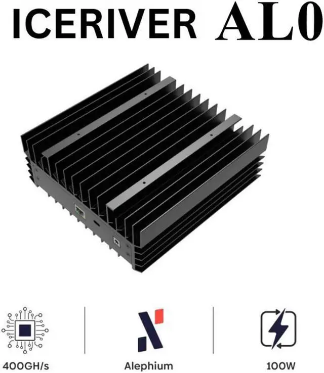 Main image of Iceriver AL0 ALPH Miner 400Gh/s 100W PSU Included Crypto ALPH Miner Home Ming Low-Noise Asic Miner