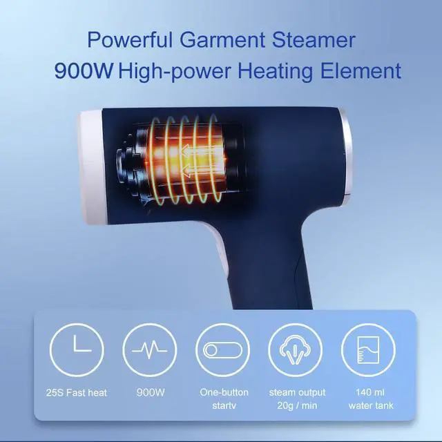 Alt view image 4 of 7 - KONKA Handheld Fabric Steamer 140ml Iron Steamer for Clothes Portable steam iron 25 Seconds Fast-Heat 1200W Powerful Garment Steamer for Home Travelling steamer steaming iron clothes steamer hanging f